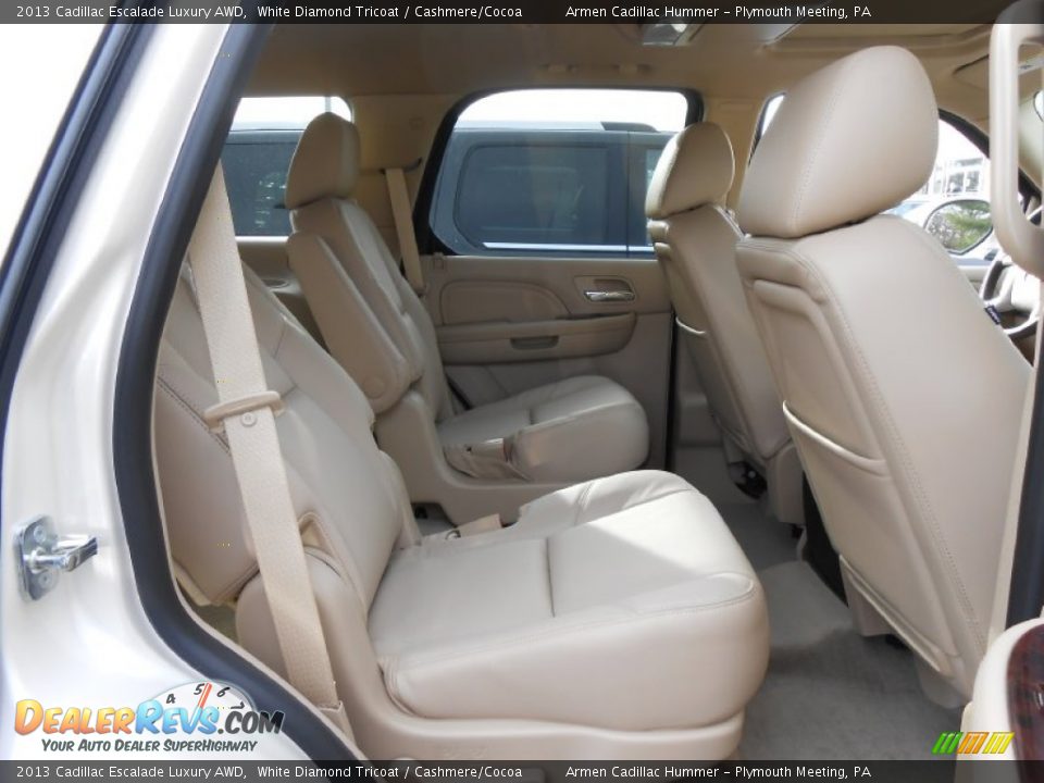 2013 Cadillac Escalade Luxury AWD White Diamond Tricoat / Cashmere/Cocoa Photo #9