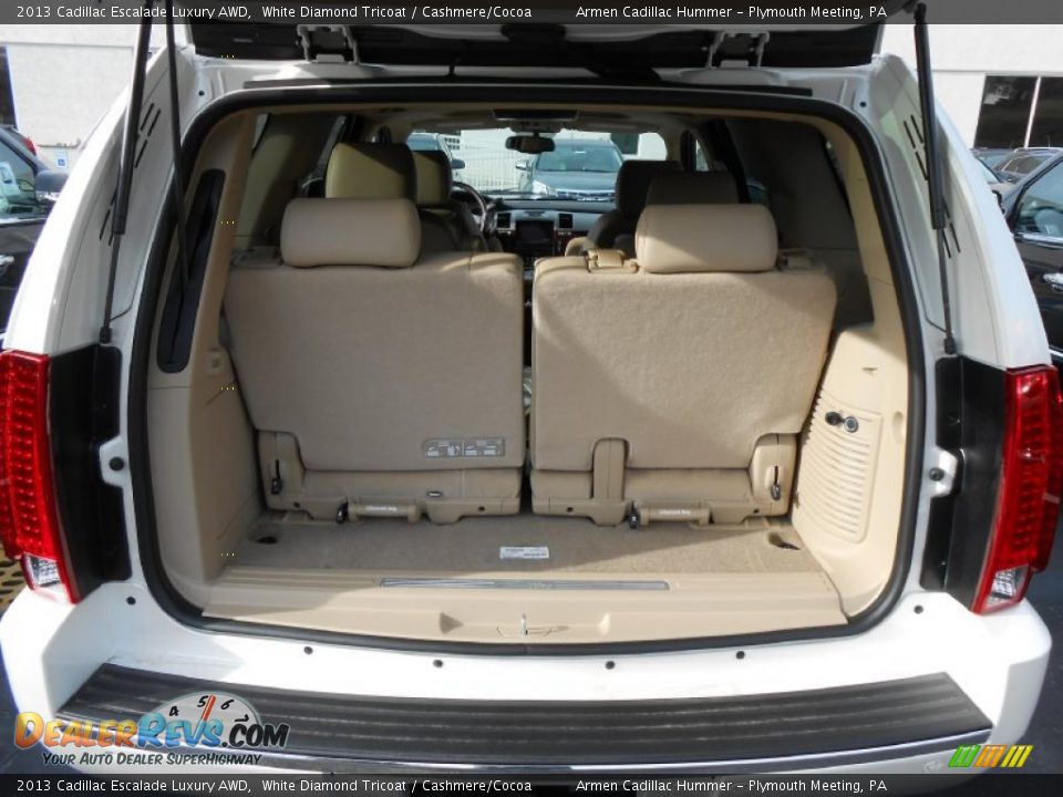 2013 Cadillac Escalade Luxury AWD White Diamond Tricoat / Cashmere/Cocoa Photo #10