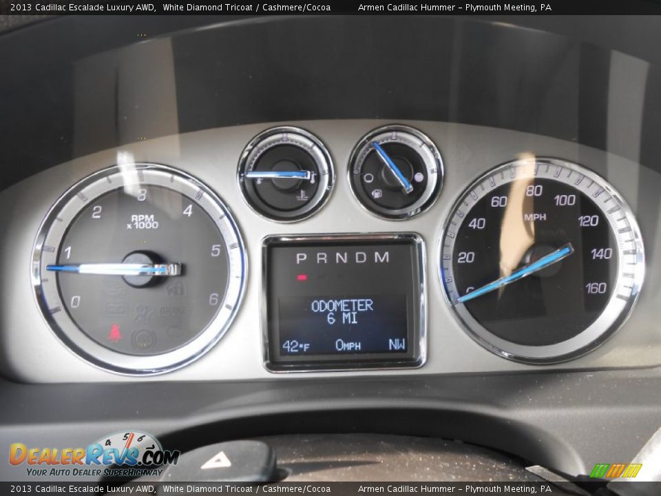 2013 Cadillac Escalade Luxury AWD White Diamond Tricoat / Cashmere/Cocoa Photo #14