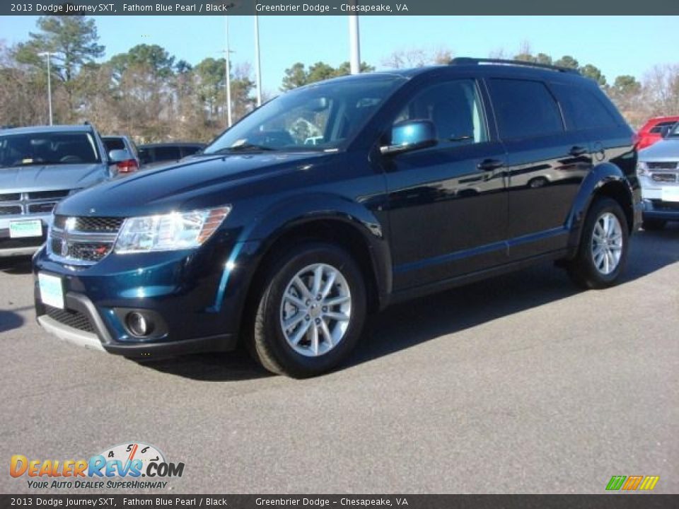 2013 Dodge Journey SXT Fathom Blue Pearl / Black Photo #2