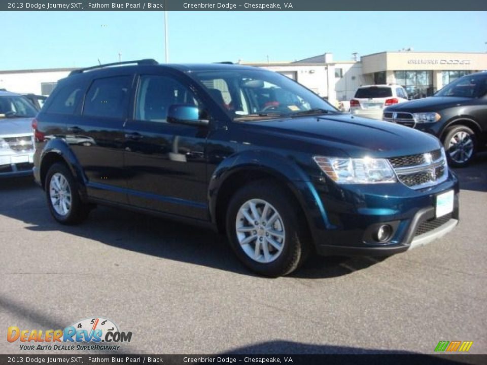 2013 Dodge Journey SXT Fathom Blue Pearl / Black Photo #5