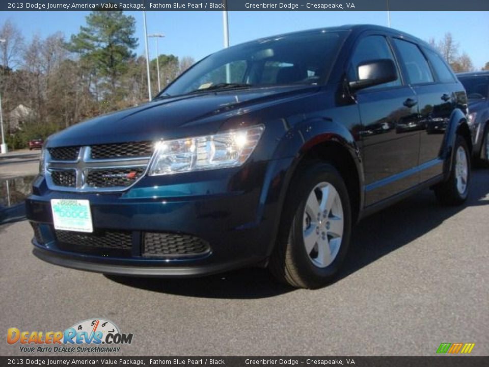 2013 Dodge Journey American Value Package Fathom Blue Pearl / Black Photo #1
