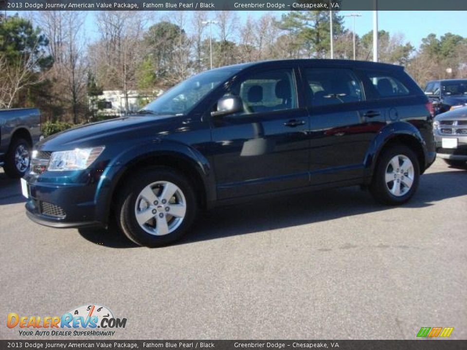 2013 Dodge Journey American Value Package Fathom Blue Pearl / Black Photo #2