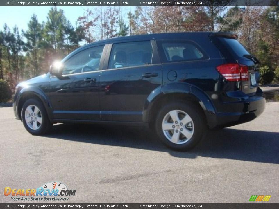 2013 Dodge Journey American Value Package Fathom Blue Pearl / Black Photo #3