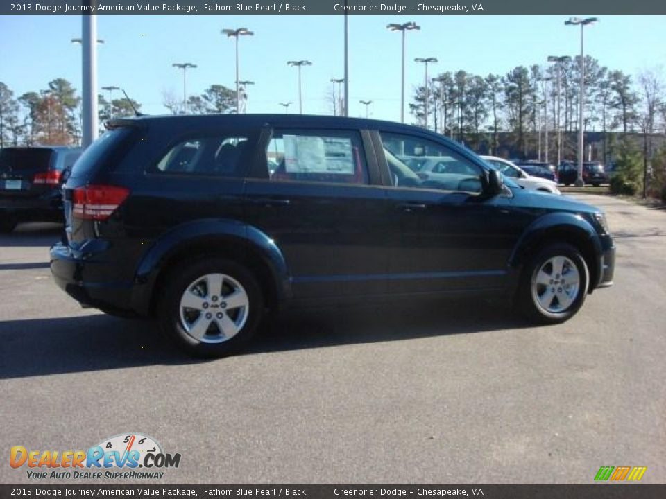 2013 Dodge Journey American Value Package Fathom Blue Pearl / Black Photo #4