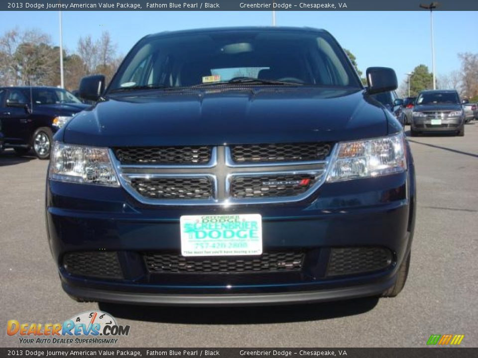 2013 Dodge Journey American Value Package Fathom Blue Pearl / Black Photo #5