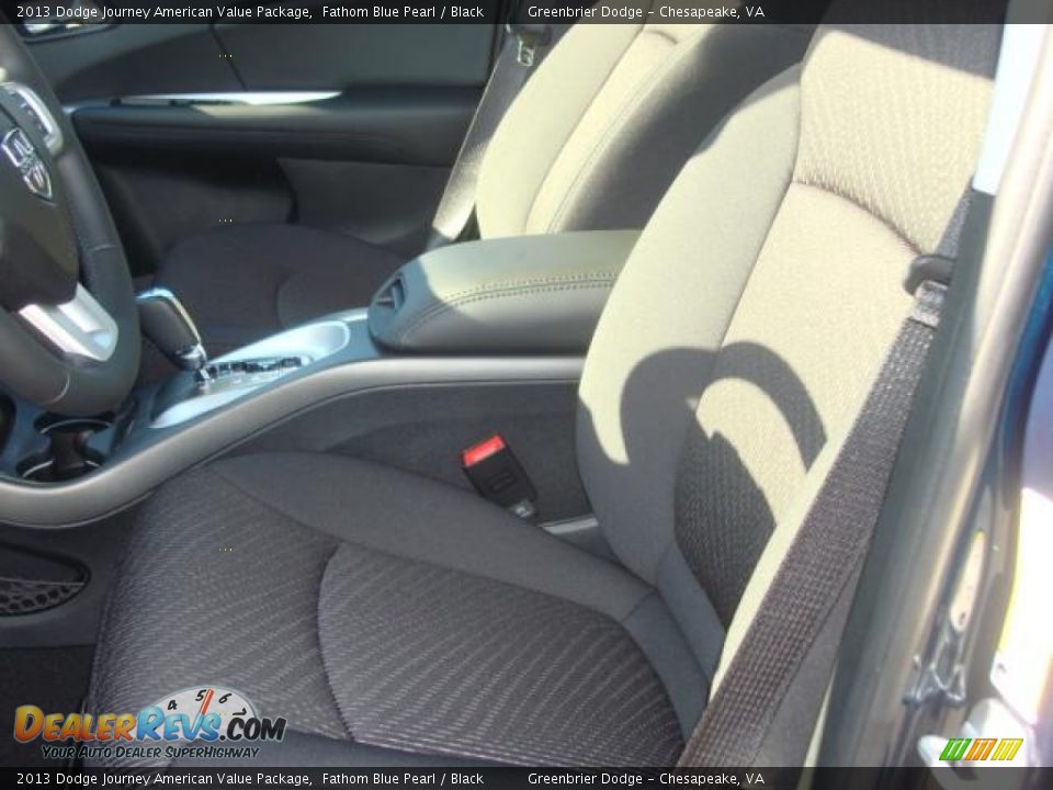 2013 Dodge Journey American Value Package Fathom Blue Pearl / Black Photo #6