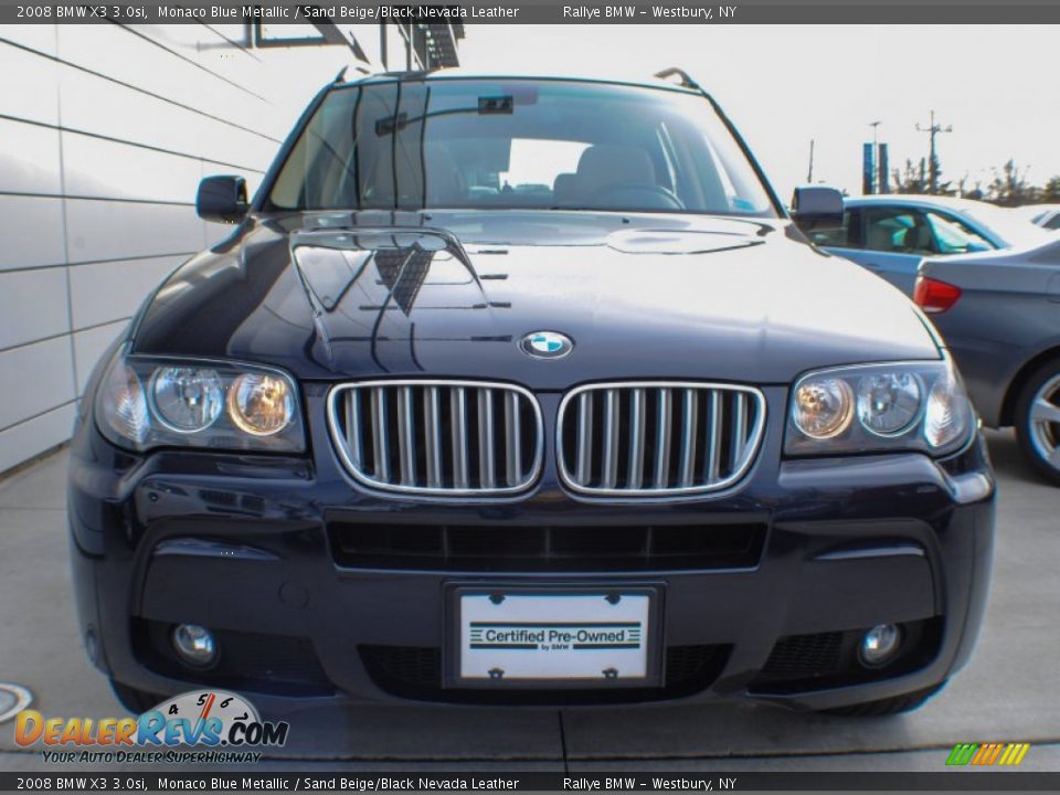 2008 BMW X3 3.0si Monaco Blue Metallic / Sand Beige/Black Nevada Leather Photo #2