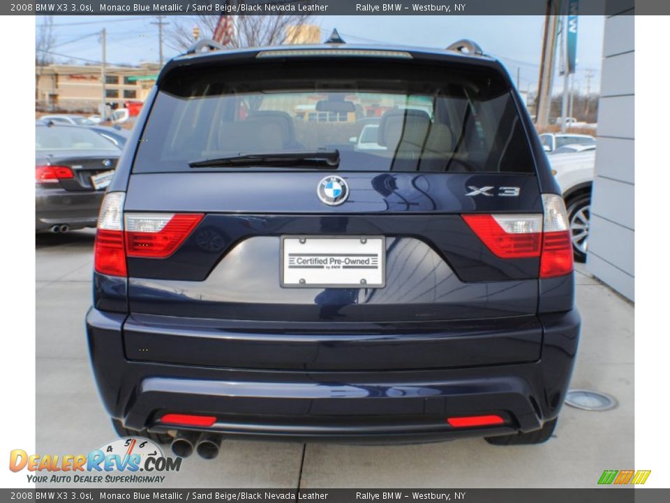 2008 BMW X3 3.0si Monaco Blue Metallic / Sand Beige/Black Nevada Leather Photo #5