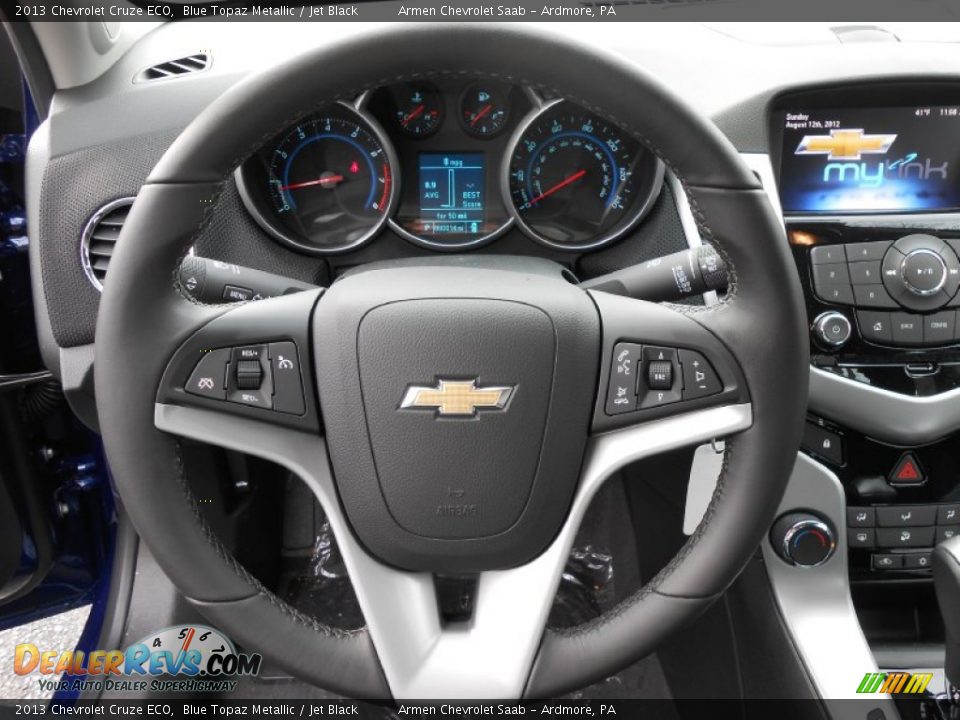 2013 Chevrolet Cruze ECO Blue Topaz Metallic / Jet Black Photo #13
