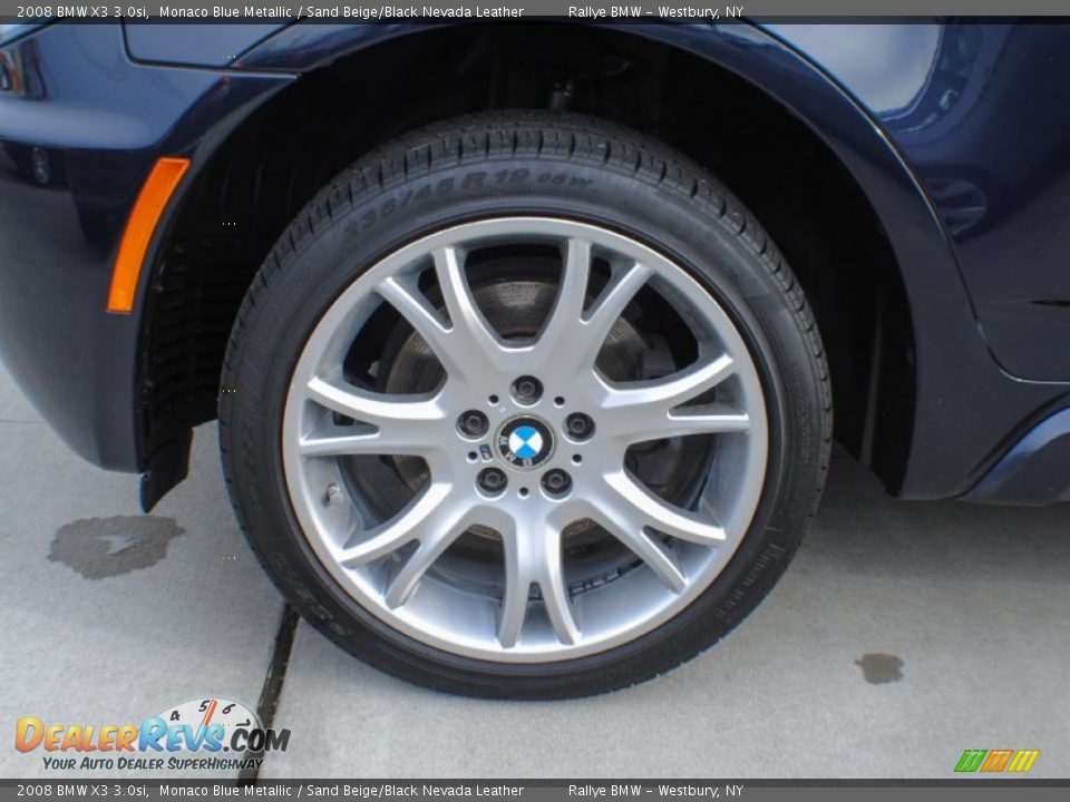 2008 BMW X3 3.0si Monaco Blue Metallic / Sand Beige/Black Nevada Leather Photo #8