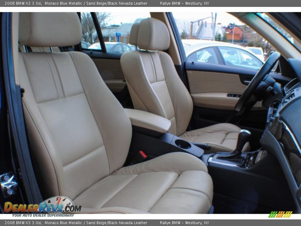 2008 BMW X3 3.0si Monaco Blue Metallic / Sand Beige/Black Nevada Leather Photo #10