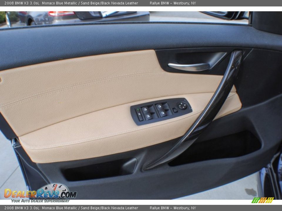 2008 BMW X3 3.0si Monaco Blue Metallic / Sand Beige/Black Nevada Leather Photo #11