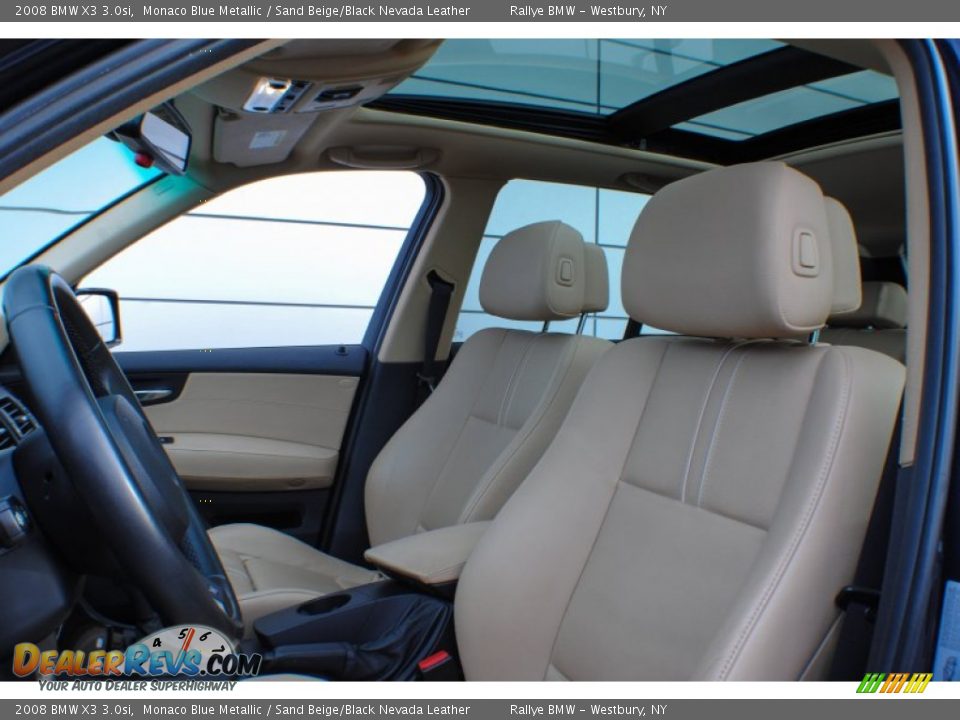 2008 BMW X3 3.0si Monaco Blue Metallic / Sand Beige/Black Nevada Leather Photo #12