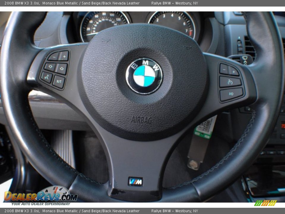 2008 BMW X3 3.0si Monaco Blue Metallic / Sand Beige/Black Nevada Leather Photo #14
