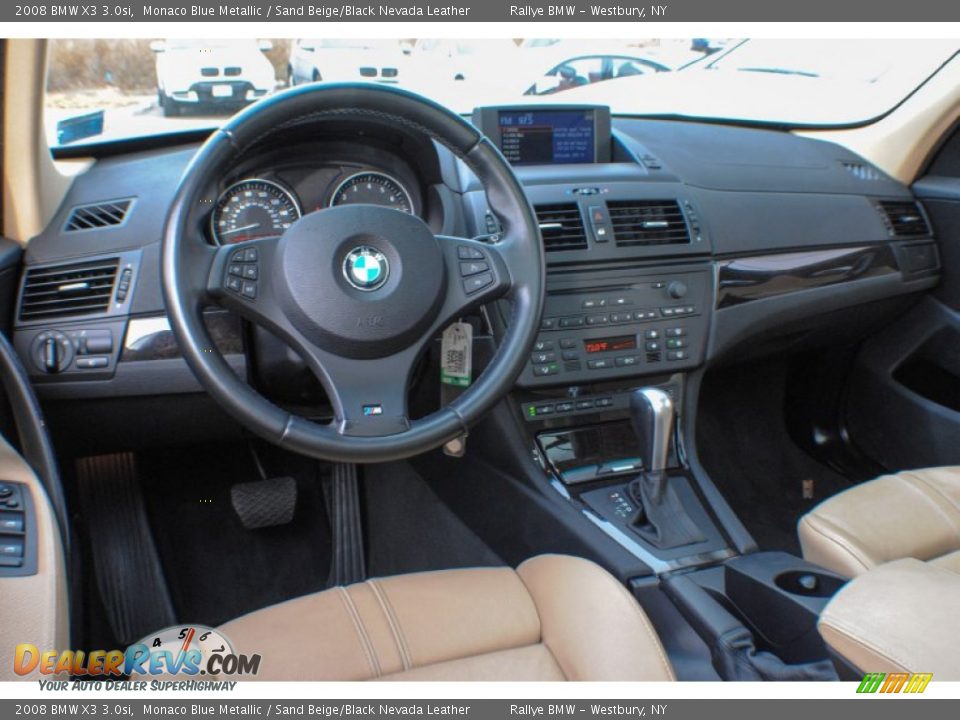 2008 BMW X3 3.0si Monaco Blue Metallic / Sand Beige/Black Nevada Leather Photo #15