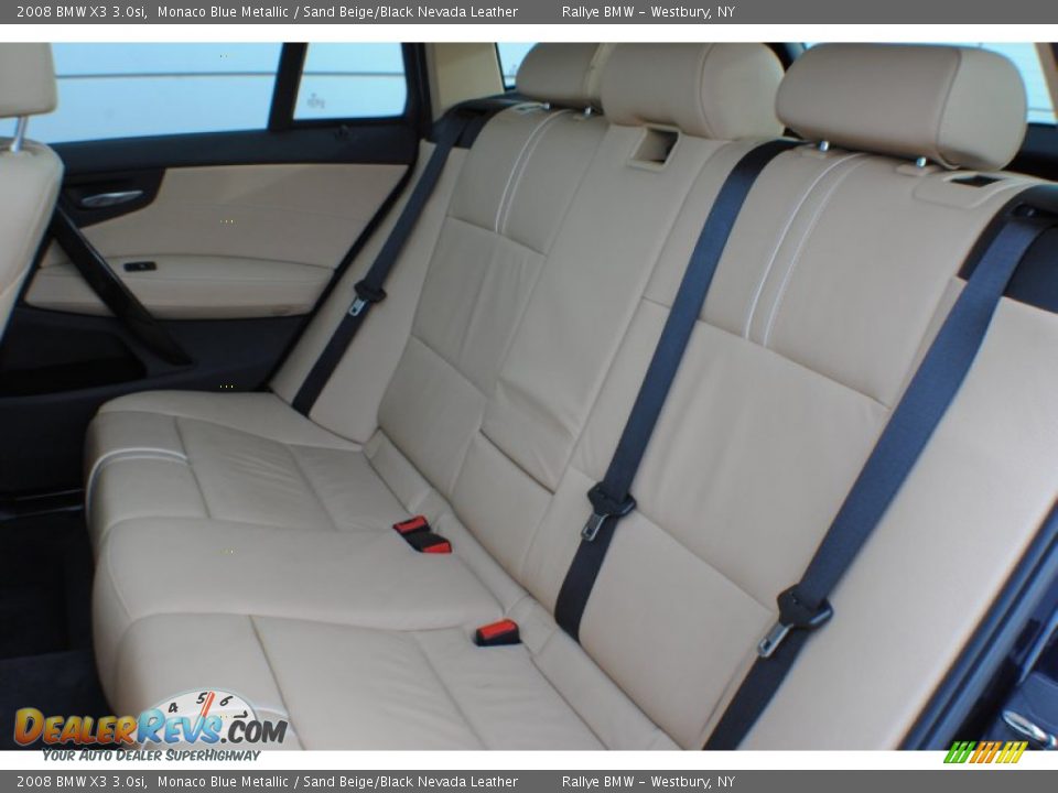 2008 BMW X3 3.0si Monaco Blue Metallic / Sand Beige/Black Nevada Leather Photo #16