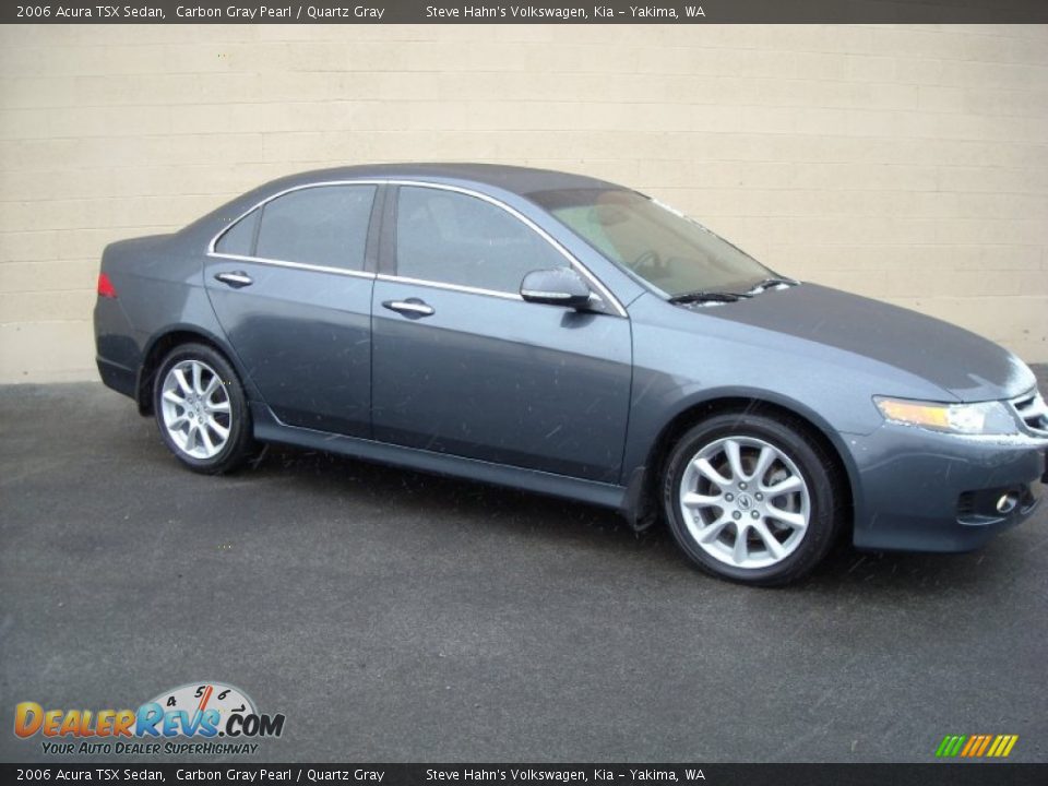 2006 Acura TSX Sedan Carbon Gray Pearl / Quartz Gray Photo #6