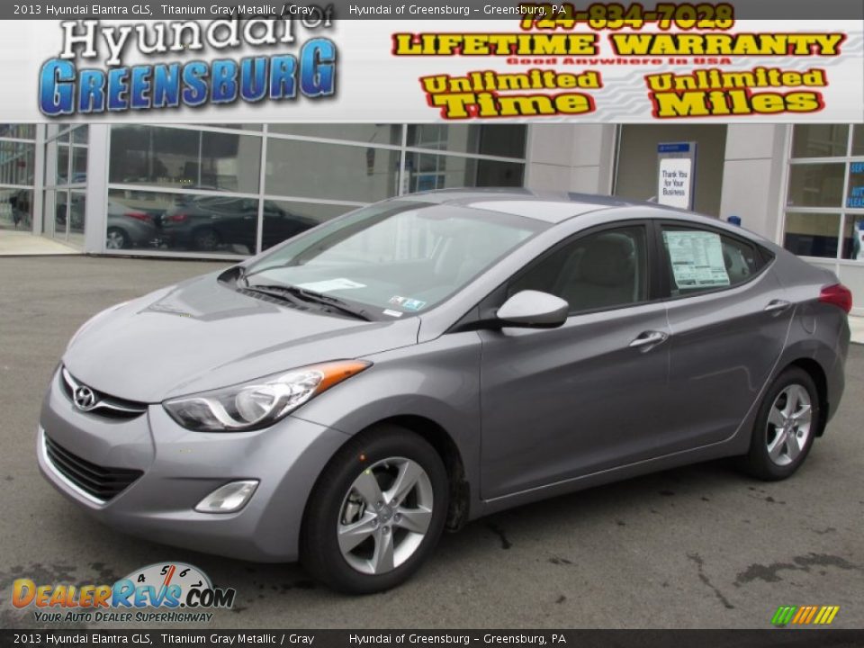 2013 Hyundai Elantra GLS Titanium Gray Metallic / Gray Photo #1