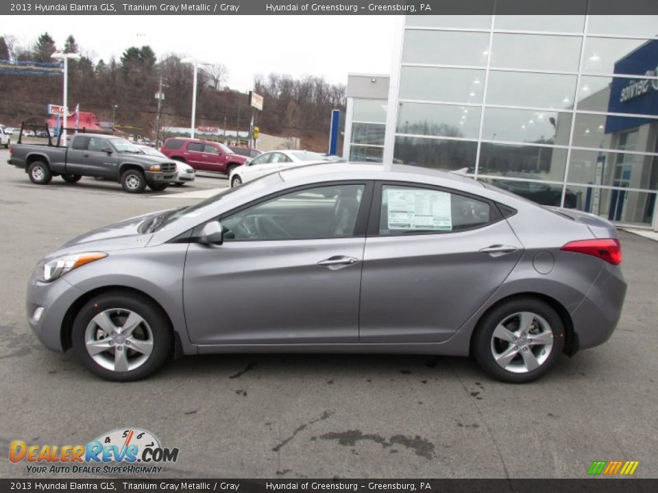 2013 Hyundai Elantra GLS Titanium Gray Metallic / Gray Photo #2