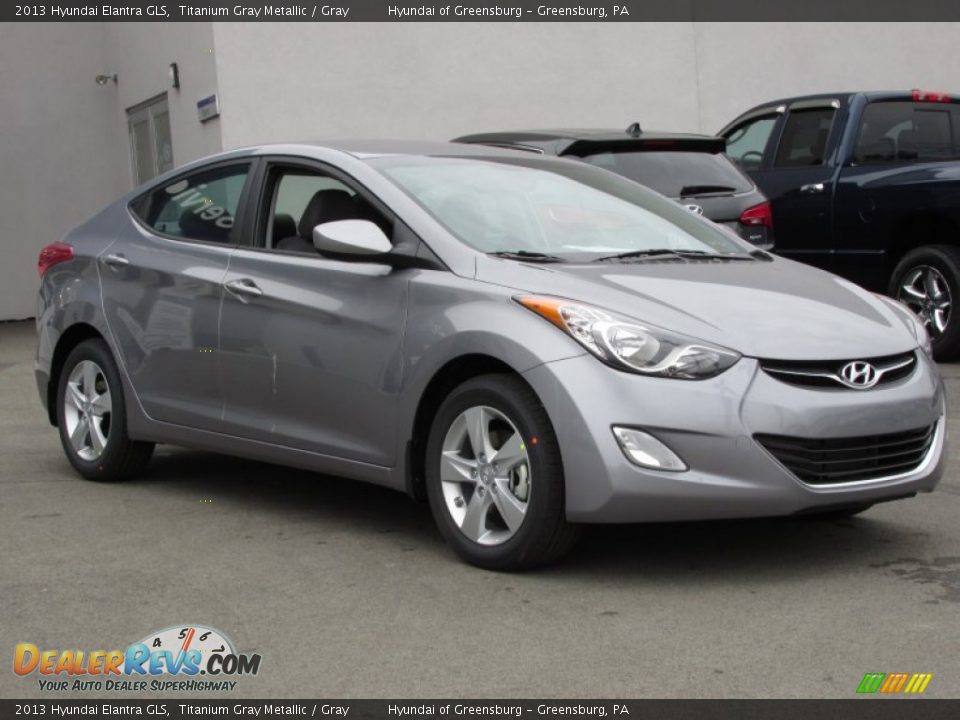 2013 Hyundai Elantra GLS Titanium Gray Metallic / Gray Photo #3
