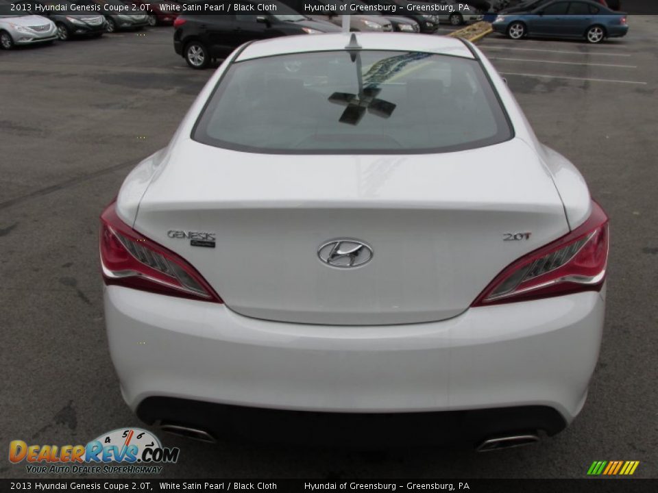 2013 Hyundai Genesis Coupe 2.0T White Satin Pearl / Black Cloth Photo #4