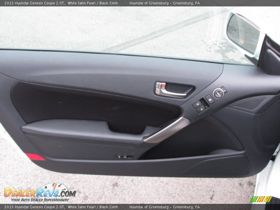 2013 Hyundai Genesis Coupe 2.0T White Satin Pearl / Black Cloth Photo #6