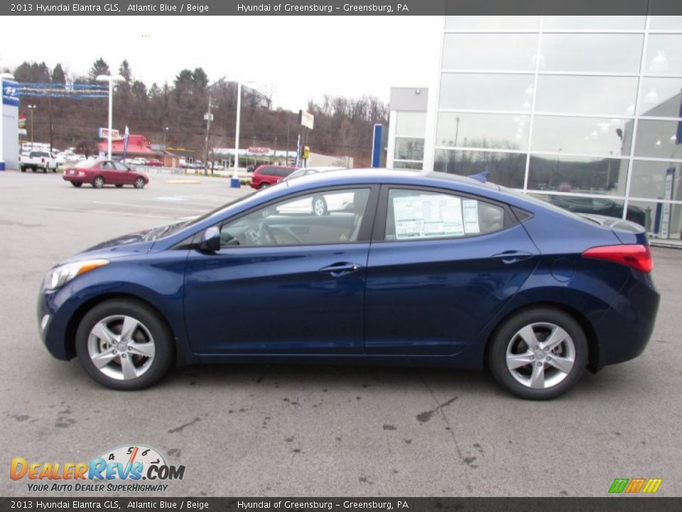 2013 Hyundai Elantra GLS Atlantic Blue / Beige Photo #2