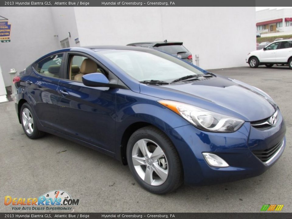 2013 Hyundai Elantra GLS Atlantic Blue / Beige Photo #3