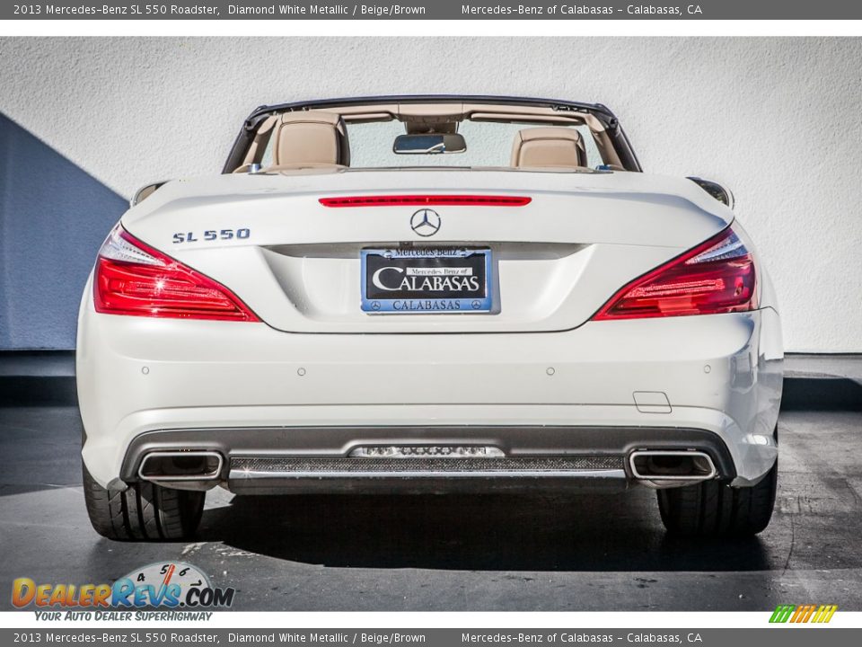 2013 Mercedes-Benz SL 550 Roadster Diamond White Metallic / Beige/Brown Photo #3