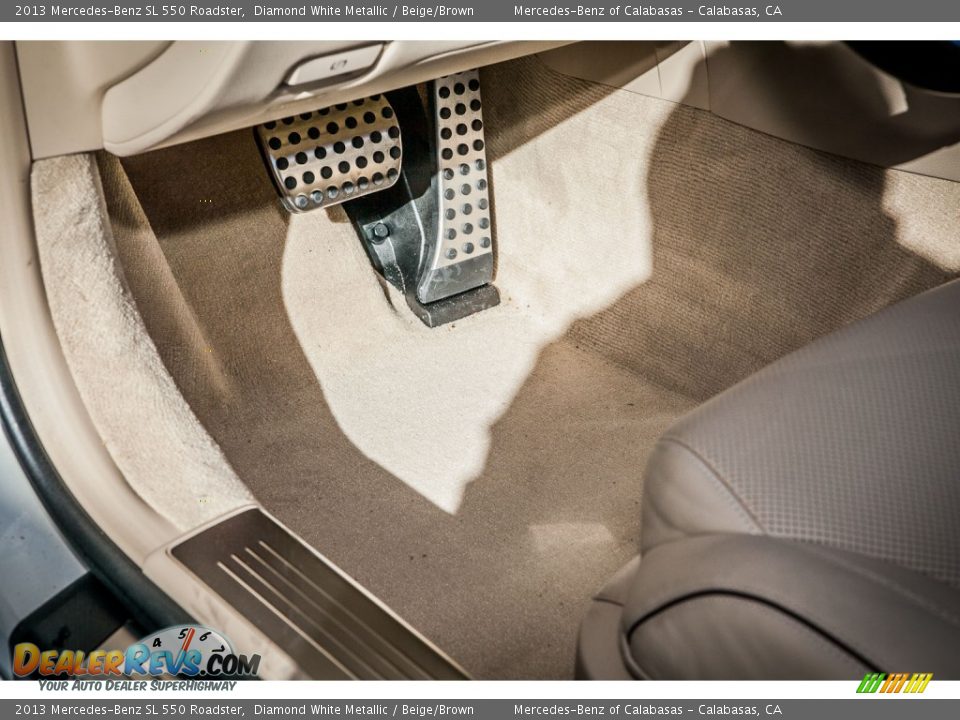 2013 Mercedes-Benz SL 550 Roadster Diamond White Metallic / Beige/Brown Photo #6