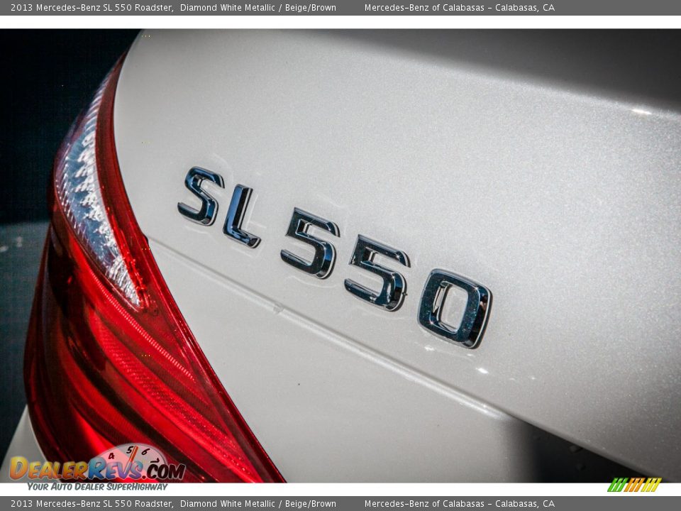 2013 Mercedes-Benz SL 550 Roadster Diamond White Metallic / Beige/Brown Photo #7