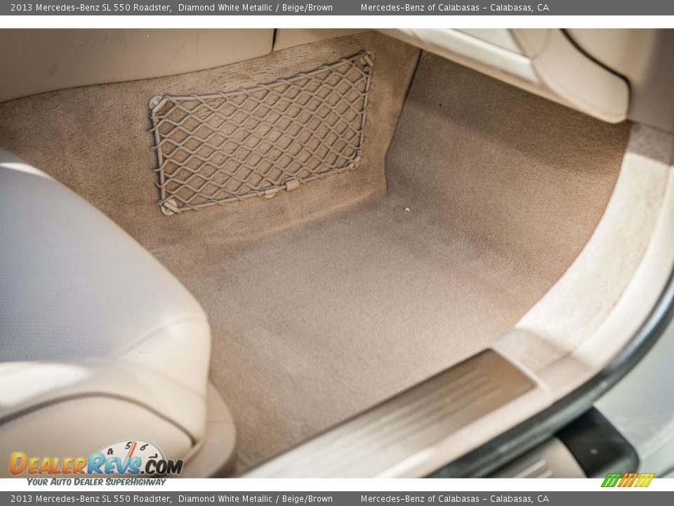 2013 Mercedes-Benz SL 550 Roadster Diamond White Metallic / Beige/Brown Photo #22