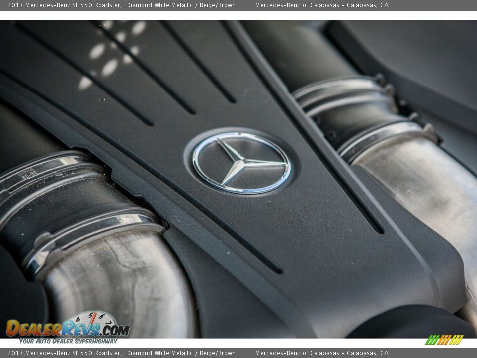 2013 Mercedes-Benz SL 550 Roadster Diamond White Metallic / Beige/Brown Photo #24