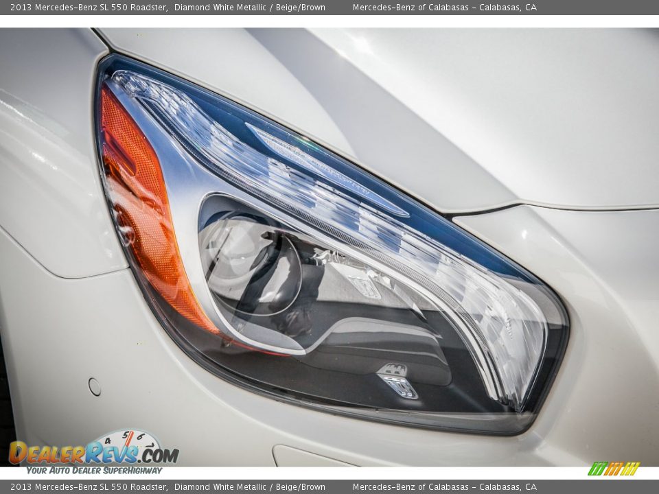 2013 Mercedes-Benz SL 550 Roadster Diamond White Metallic / Beige/Brown Photo #27
