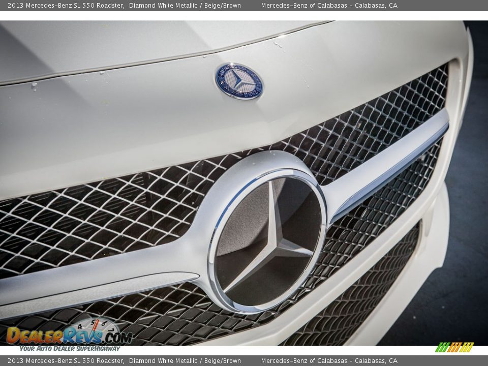 2013 Mercedes-Benz SL 550 Roadster Diamond White Metallic / Beige/Brown Photo #28