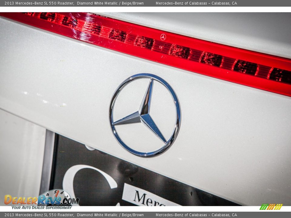 2013 Mercedes-Benz SL 550 Roadster Diamond White Metallic / Beige/Brown Photo #30