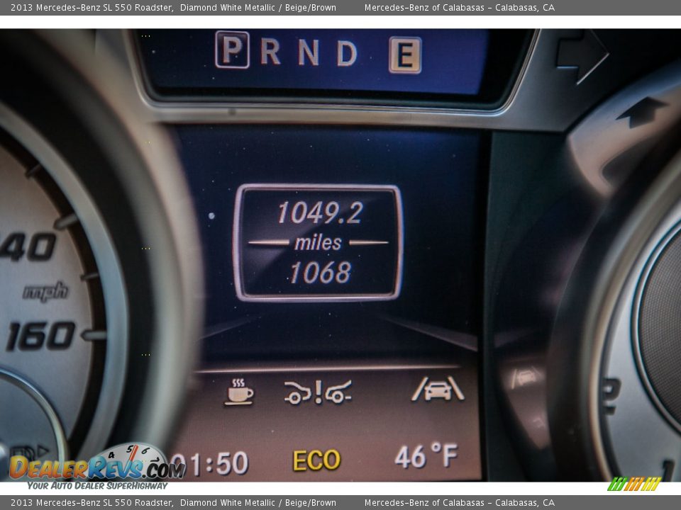 2013 Mercedes-Benz SL 550 Roadster Diamond White Metallic / Beige/Brown Photo #31