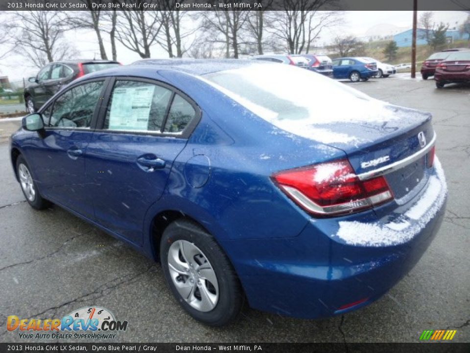 2013 Honda Civic LX Sedan Dyno Blue Pearl / Gray Photo #2