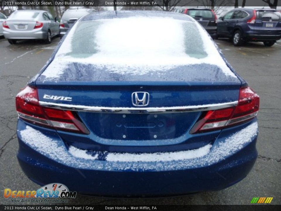 2013 Honda Civic LX Sedan Dyno Blue Pearl / Gray Photo #3