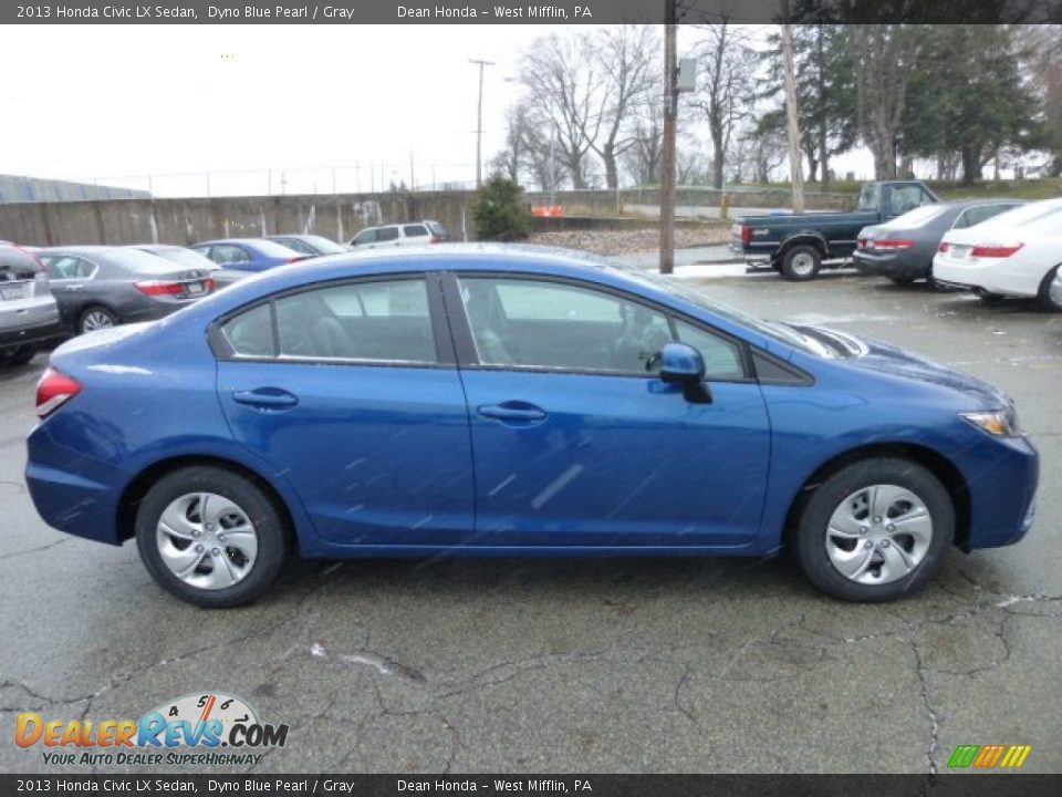 2013 Honda Civic LX Sedan Dyno Blue Pearl / Gray Photo #5