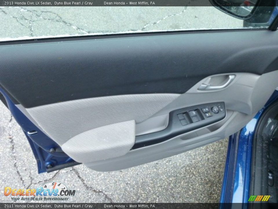 2013 Honda Civic LX Sedan Dyno Blue Pearl / Gray Photo #16