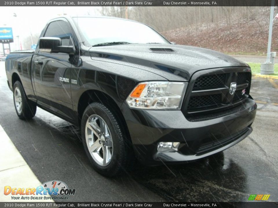2010 Dodge Ram 1500 R/T Regular Cab Brilliant Black Crystal Pearl / Dark Slate Gray Photo #4