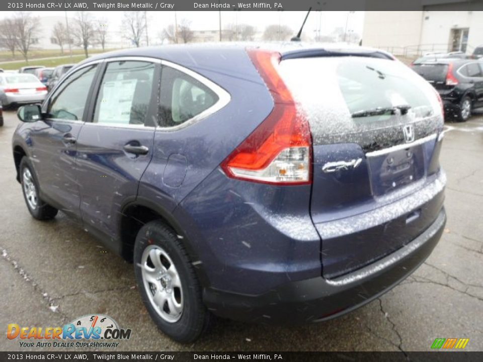 2013 Honda CR-V LX AWD Twilight Blue Metallic / Gray Photo #2