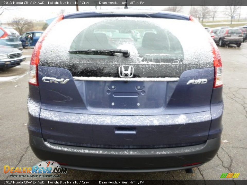 2013 Honda CR-V LX AWD Twilight Blue Metallic / Gray Photo #3