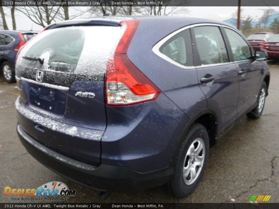 2013 Honda CR-V LX AWD Twilight Blue Metallic / Gray Photo #4