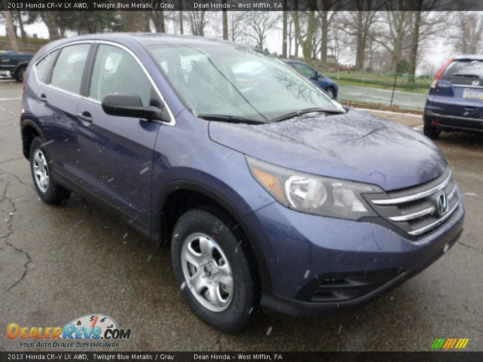 2013 Honda CR-V LX AWD Twilight Blue Metallic / Gray Photo #6