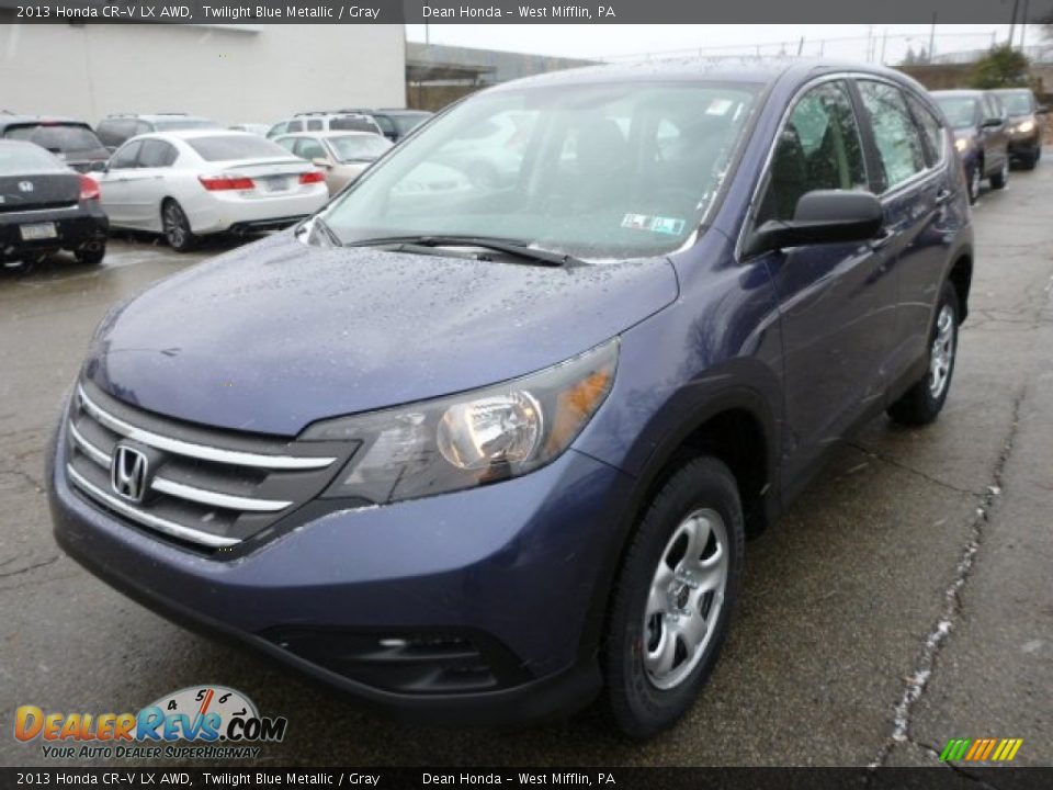 2013 Honda CR-V LX AWD Twilight Blue Metallic / Gray Photo #8
