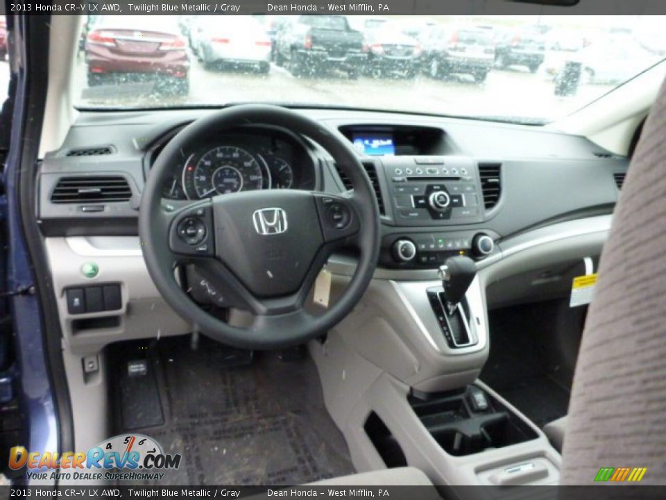 2013 Honda CR-V LX AWD Twilight Blue Metallic / Gray Photo #12