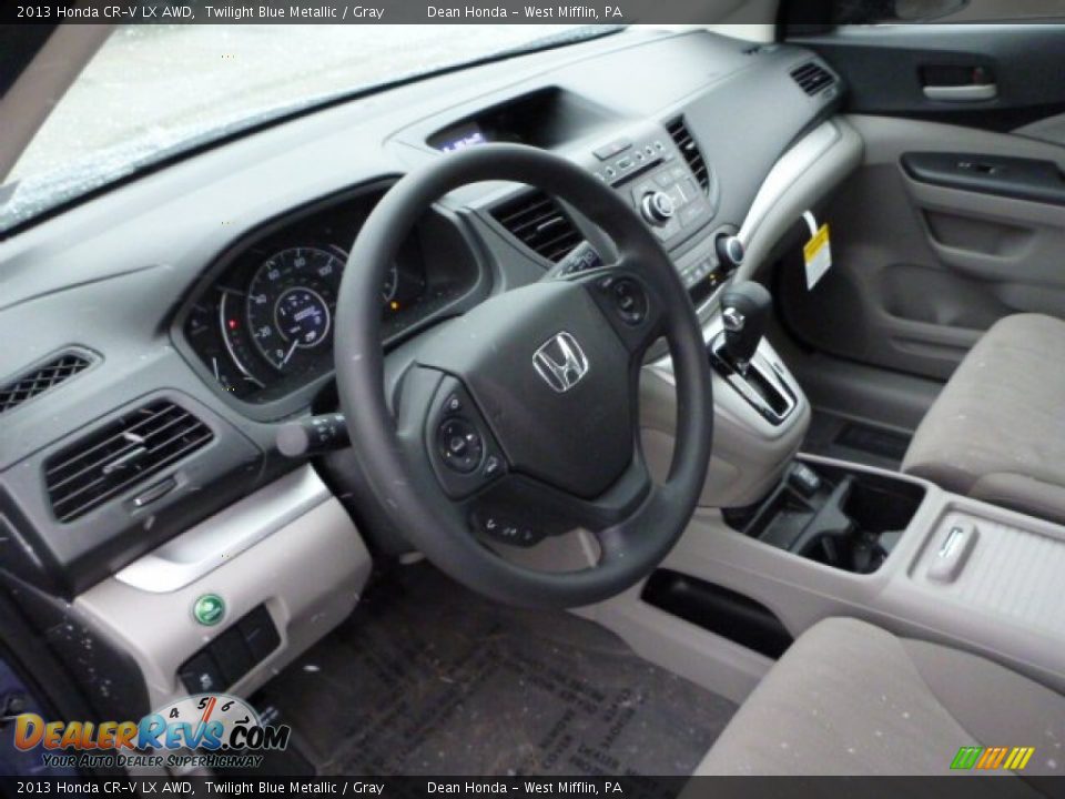2013 Honda CR-V LX AWD Twilight Blue Metallic / Gray Photo #15